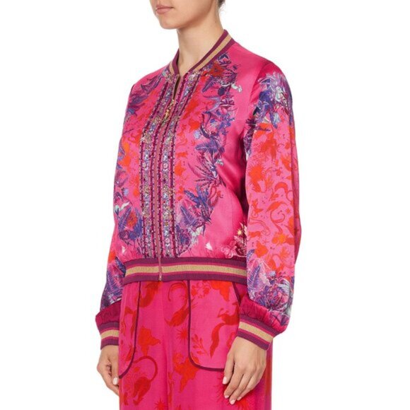 Camilla Tropic Of Neon Bomber Jacket Reversible Small b96E - Picture 5 of 14